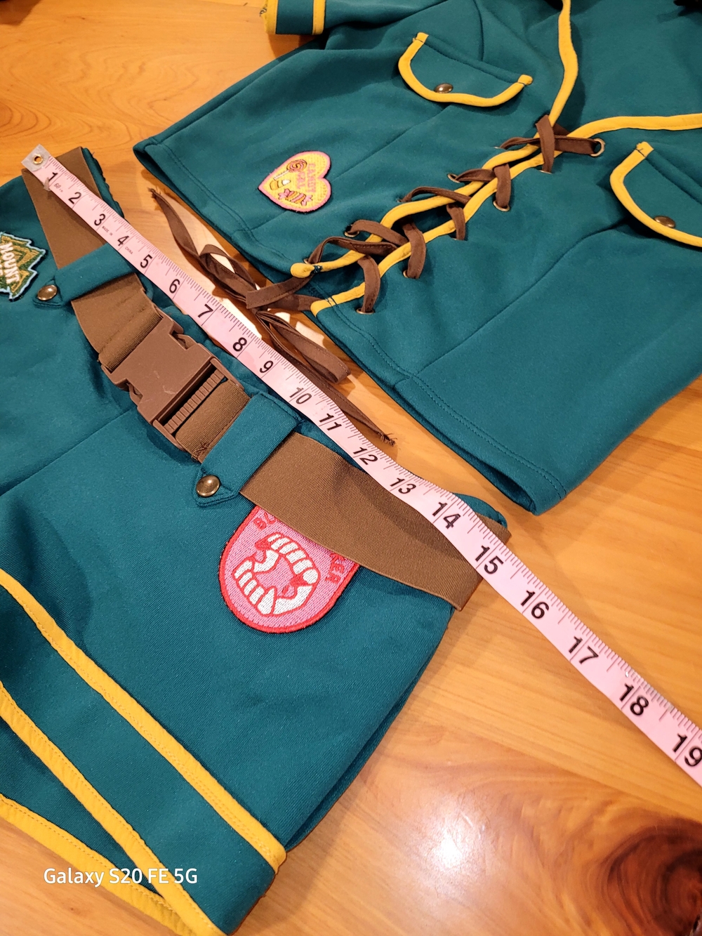 Dolls Kill Green & Yellow Girl Scouts-Jacket and Shorts Set Hween Costume - Picture 6 of 15